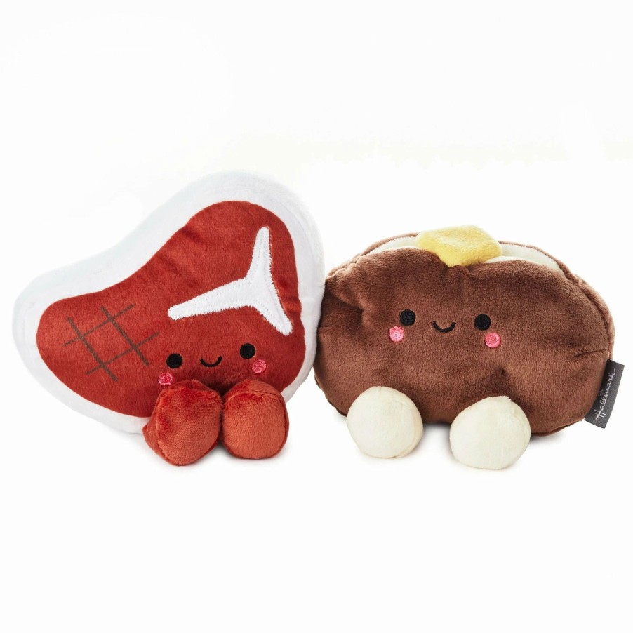 Stuffed Plush * | Hallmark Better Together Steak And Potato Magnetic Plush, 4.25