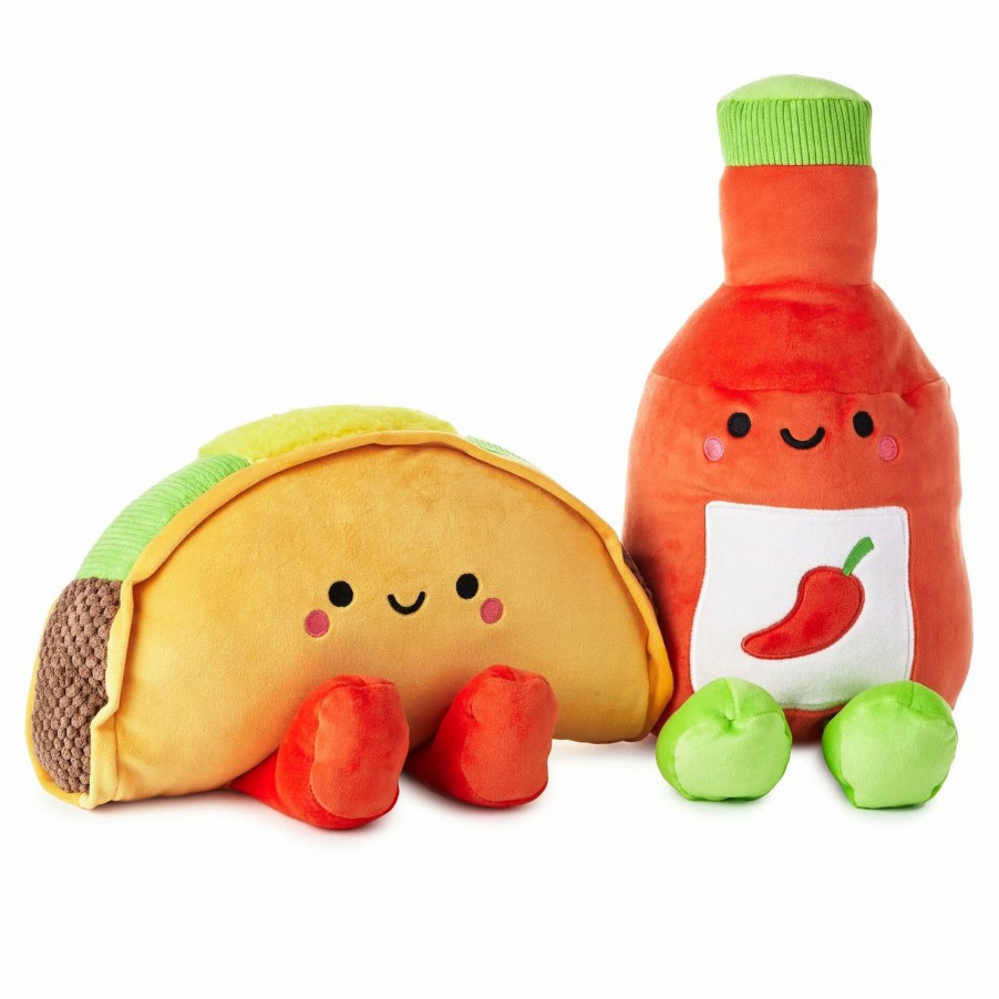 Stuffed Plush * | Hallmark Large Better Together Taco And Hot Sauce Magnetic Plush, 16