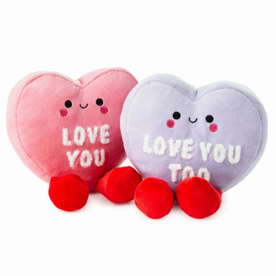 Stuffed Plush * | Hallmark Better Together Conversation Hearts Magnetic Plush, 4.75