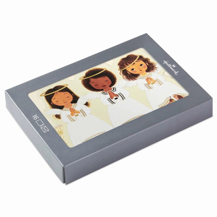 Cards & Boxed Christmas Cards * | Hallmark Praying Angels Boxed Christmas Cards, Pack Of 16