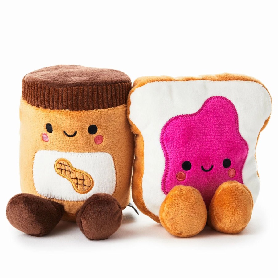 Stuffed Plush * | Hallmark Better Together Peanut Butter And Jelly Magnetic Plush, 5