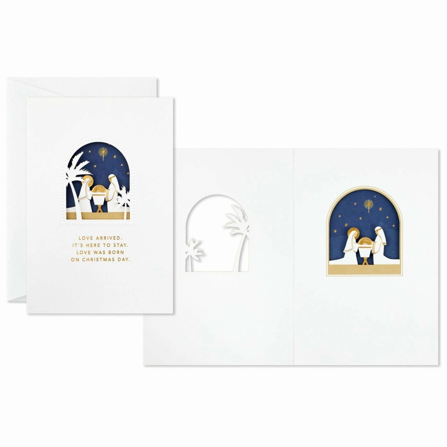 Cards & Boxed Christmas Cards * | Hallmark Holy Family Nativity Boxed Christmas Cards, Pack Of 12