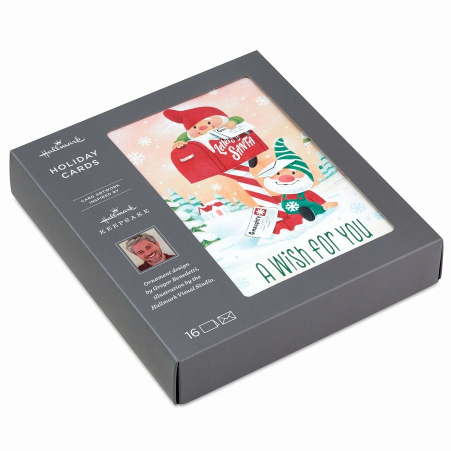 Cards & Boxed Christmas Cards * | Hallmark Gnome For Christmas Keepsake Ornament Inspired Boxed Christmas Cards, Pack Of 16