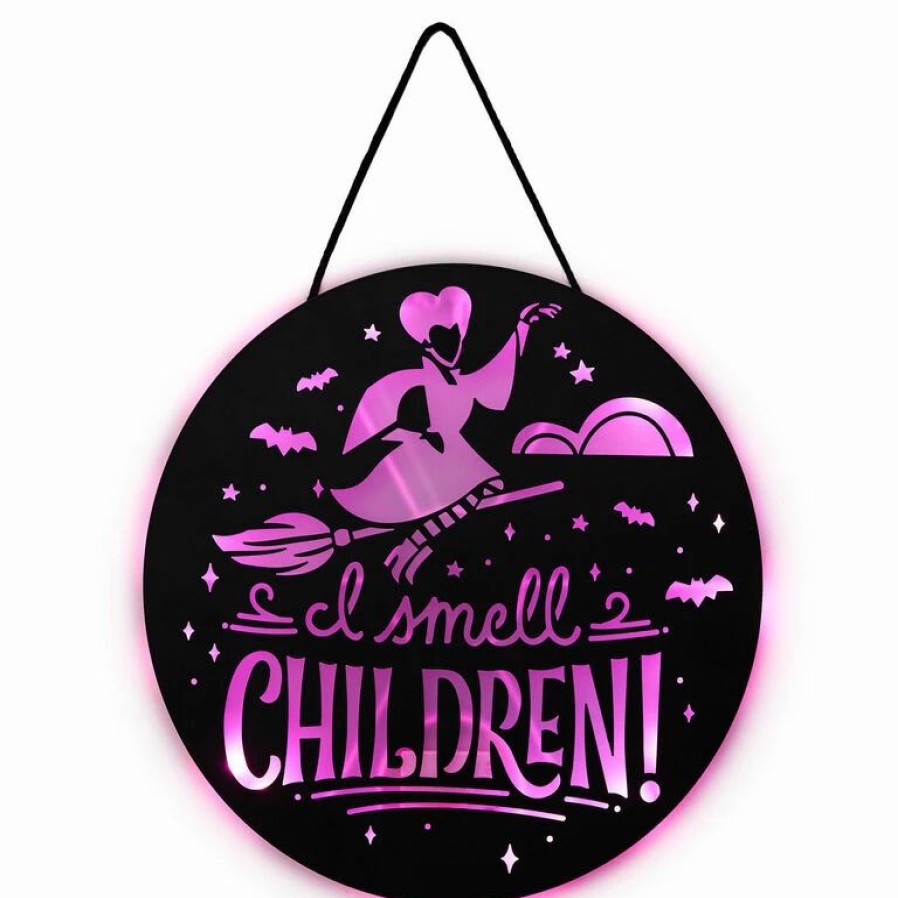 Seasonal Decor * | Hallmark Disney Hocus Pocus I Smell Children Porch Decor With Light