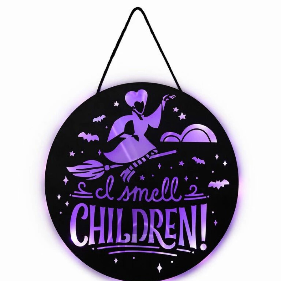 Seasonal Decor * | Hallmark Disney Hocus Pocus I Smell Children Porch Decor With Light