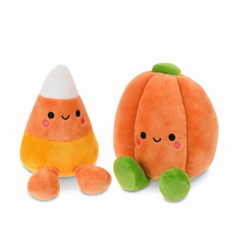 Classic Stuffed Animals * | Hallmark Better Together Candy Corn And Pumpkin Magnetic Plush, 5.5