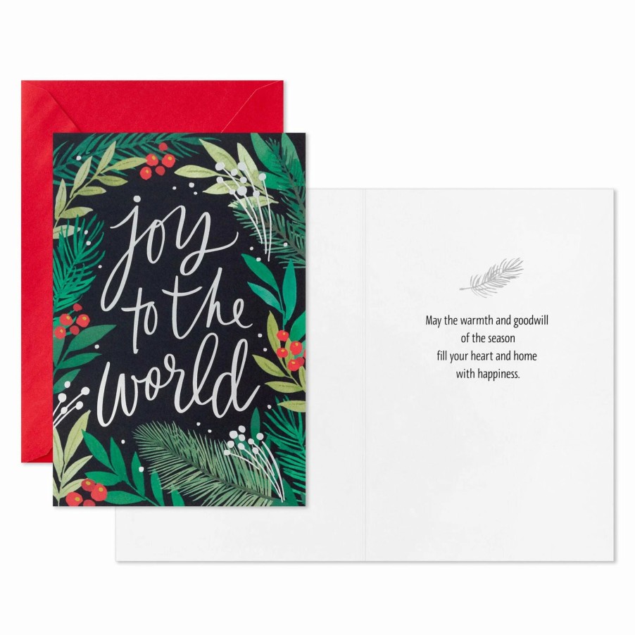 Cards & Boxed Christmas Cards * | Hallmark Joy To The World Packaged Christmas Cards, Set Of 5