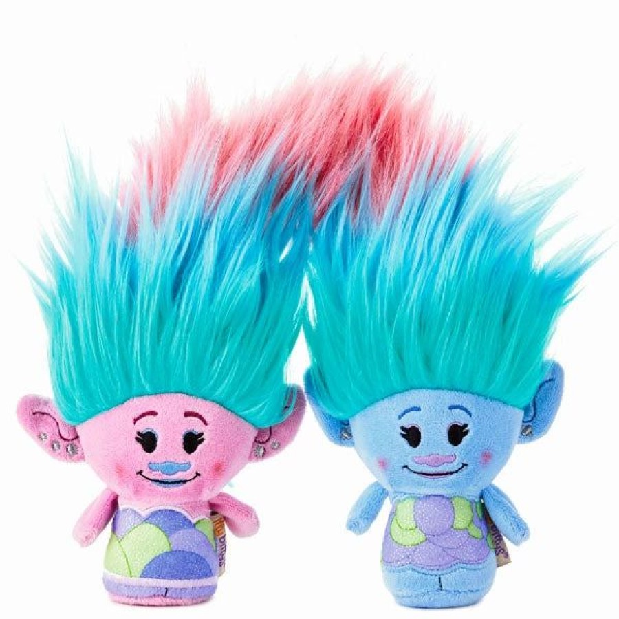 Stuffed Plush * | Hallmark Itty Bittys Dreamworks Animation Trolls World Tour Satin And Chenille Plush, Set Of 2