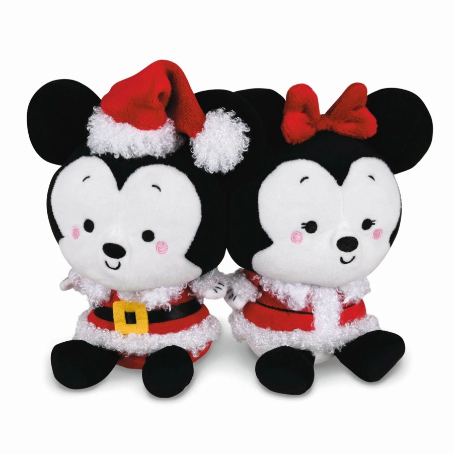 Stuffed Plush * | Hallmark Better Together Disney Mickey And Minnie Holiday Magnetic Plush, Set Of 2