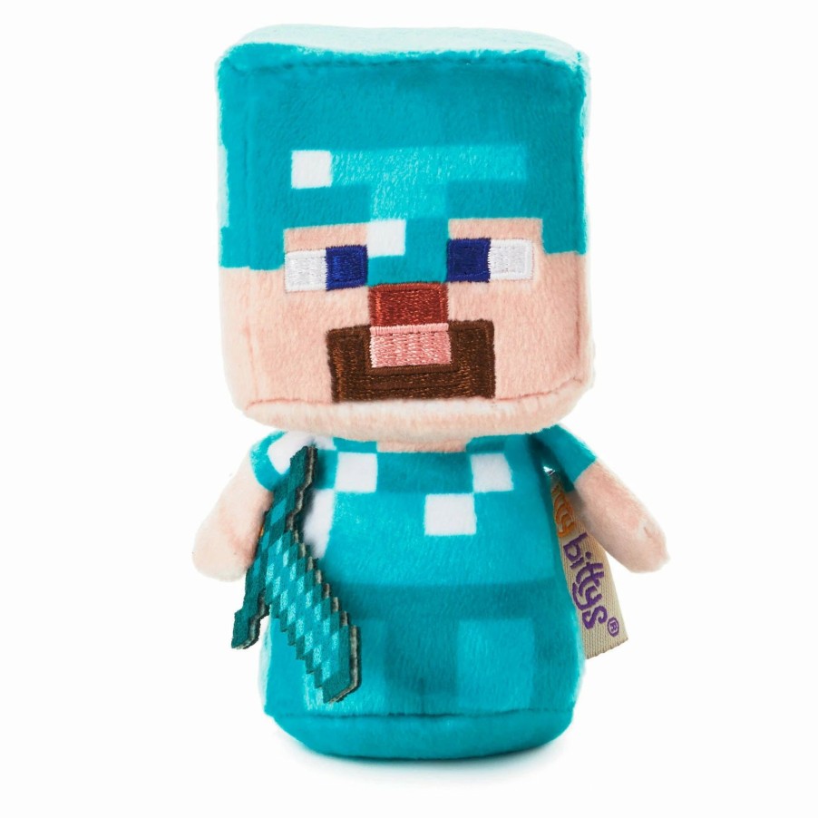 Stuffed Plush * | Hallmark Itty Bittys Minecraft Diamond Armor Steve Plush