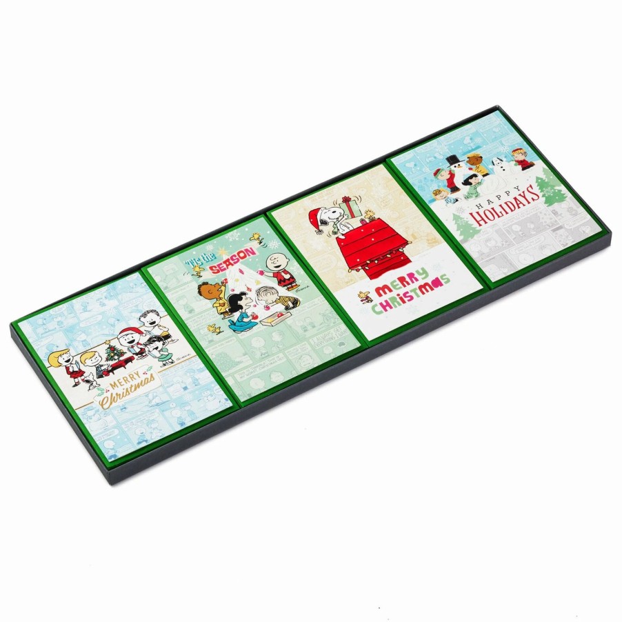 Cards & Boxed Christmas Cards * | Hallmark Peanuts Gang Holiday Fun Boxed Christmas Cards Assortment, Pack Of 40