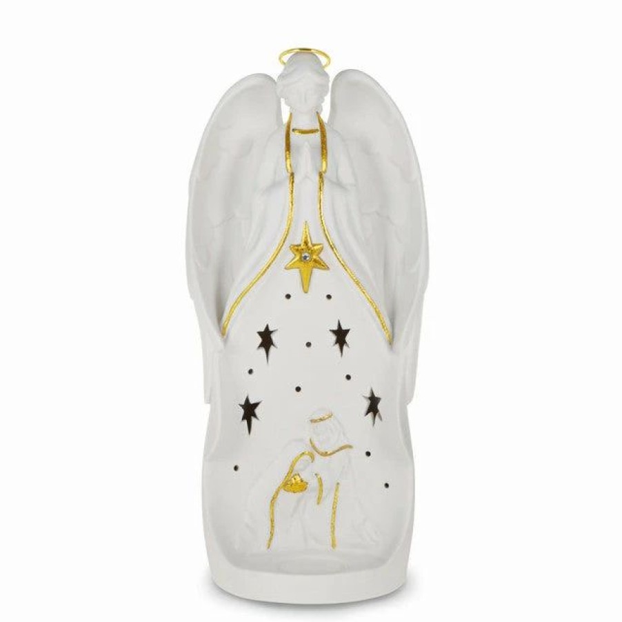 Collectibles Figurines * | Hallmark Nativity Angel Figurine Christmas Tea-Light Holder, 11.75