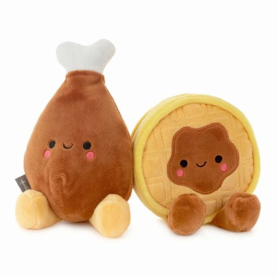 Stuffed Plush * | Hallmark Better Together Chicken And Waffle Magnetic Plush, 6.75