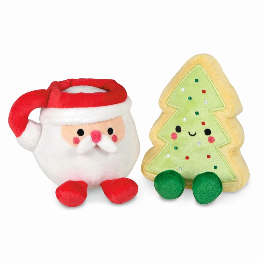 Stuffed Plush * | Hallmark Better Together Santa Milk And Cookie Magnetic Plush, Set Of 2