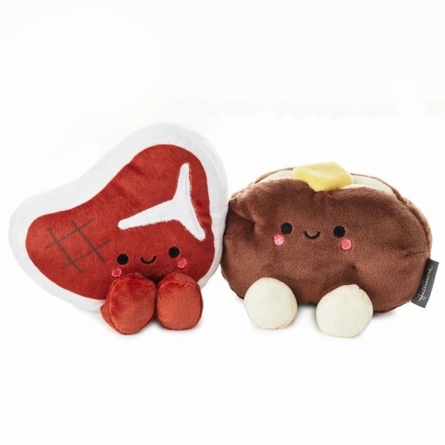 Classic Stuffed Animals * | Hallmark Better Together Steak And Potato Magnetic Plush, 4.25