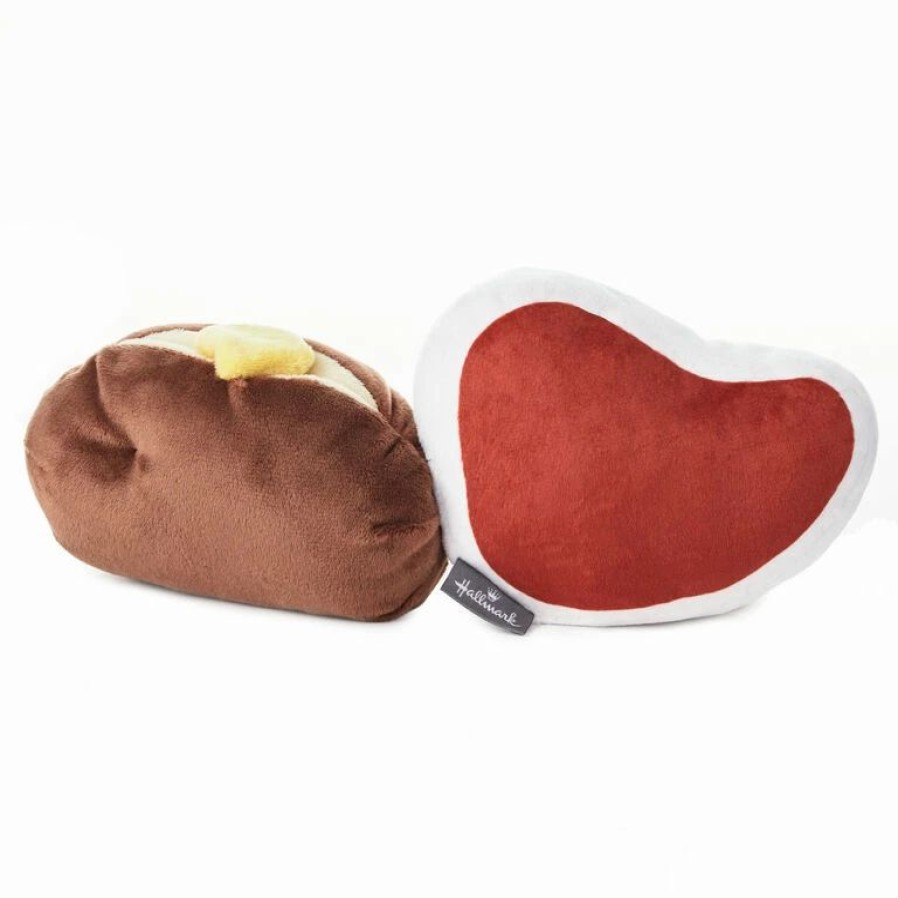 Classic Stuffed Animals * | Hallmark Better Together Steak And Potato Magnetic Plush, 4.25