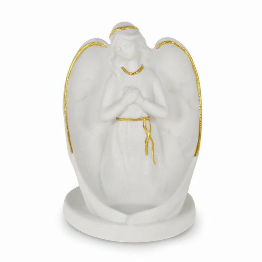 Collectibles Figurines * | Hallmark Bereavement Angel Figurine Tea-Light Holder, 4.87